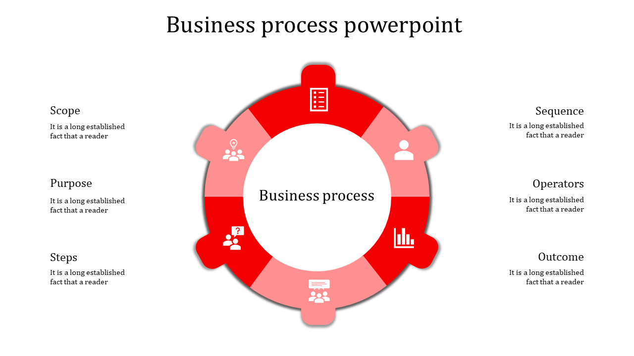 business process powerpoint-business process powerpoint-red